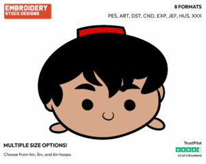 Aladdin - Disney Kawaii Tsum Tsum - Miscellaneous Designs - Disney Embroidery Design in 3 sizes & 8 formats